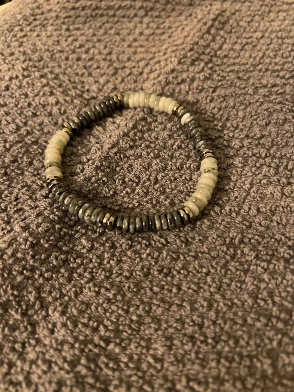 Designs by Forte Men's Natural Stone Beaded Stretch Bracelet